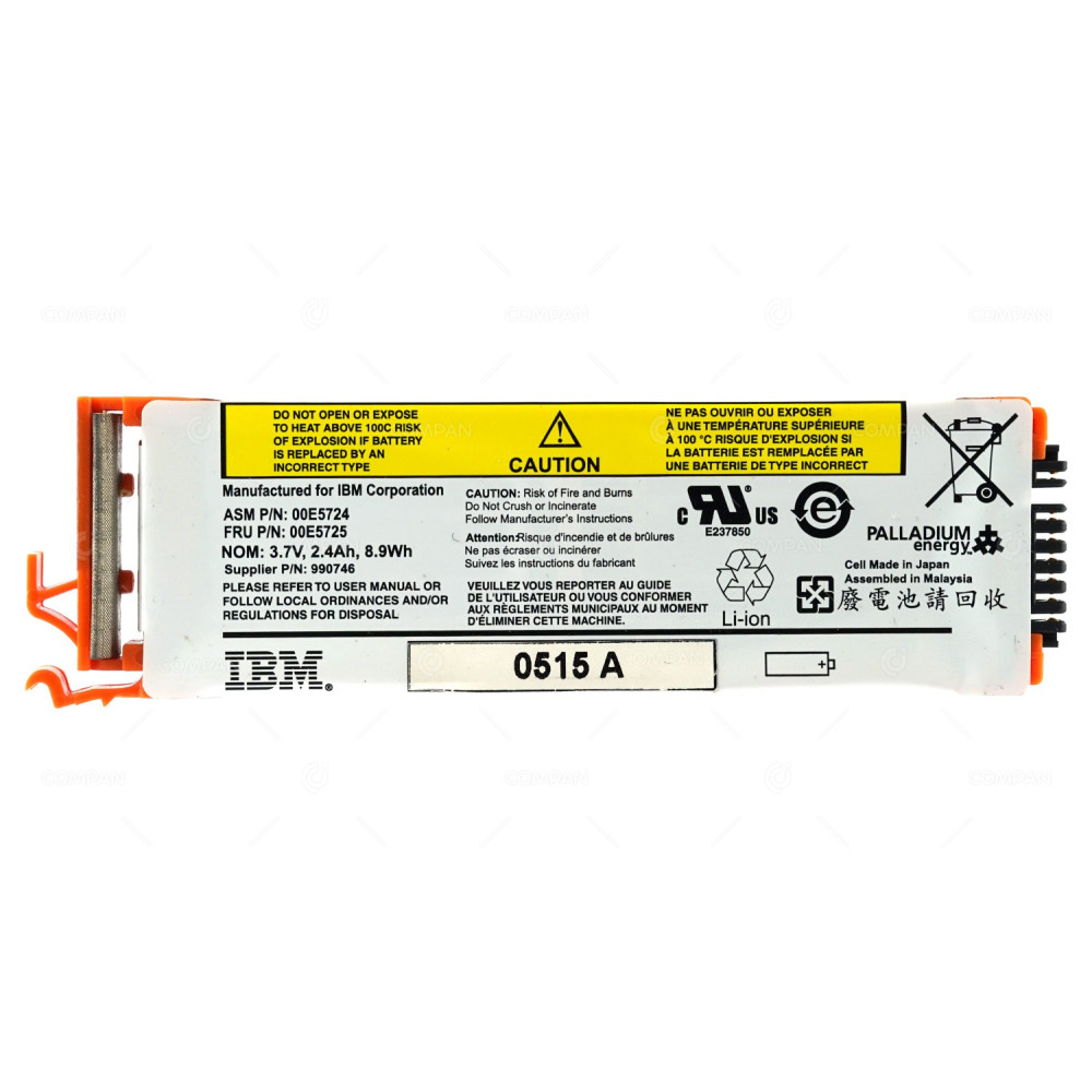 00E5725 IBM 3.7V 2.4AH 8.9WH BATTERY BACKUP FOR 574E CONTROLLER